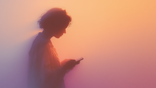 Frau schaut auf ihr Smartphone. Beitragsbild zu VANDINI Magazin Digital Detox und Social Media Pause