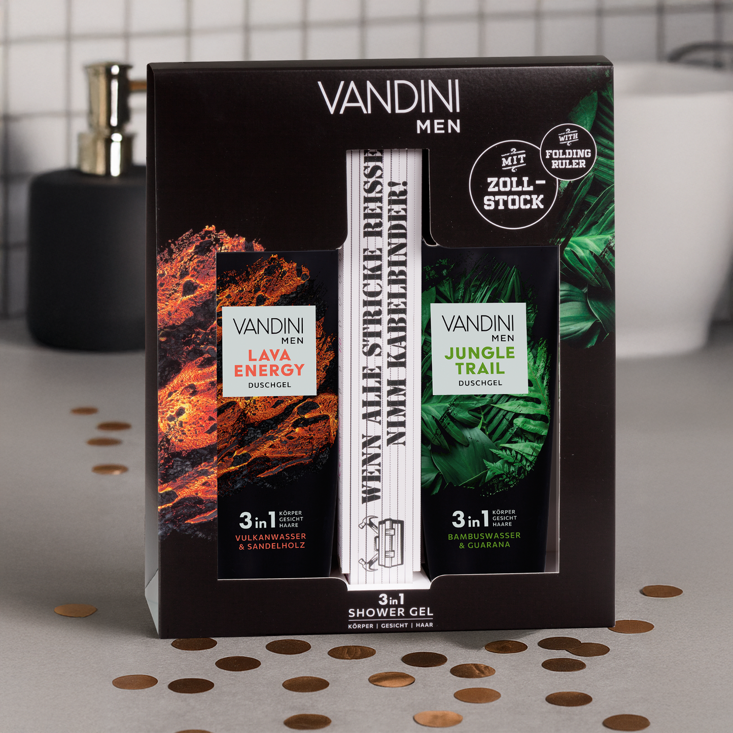 Geschenkset MEN Zollstock LAVA ENERGY + JUNGLE TRAIL