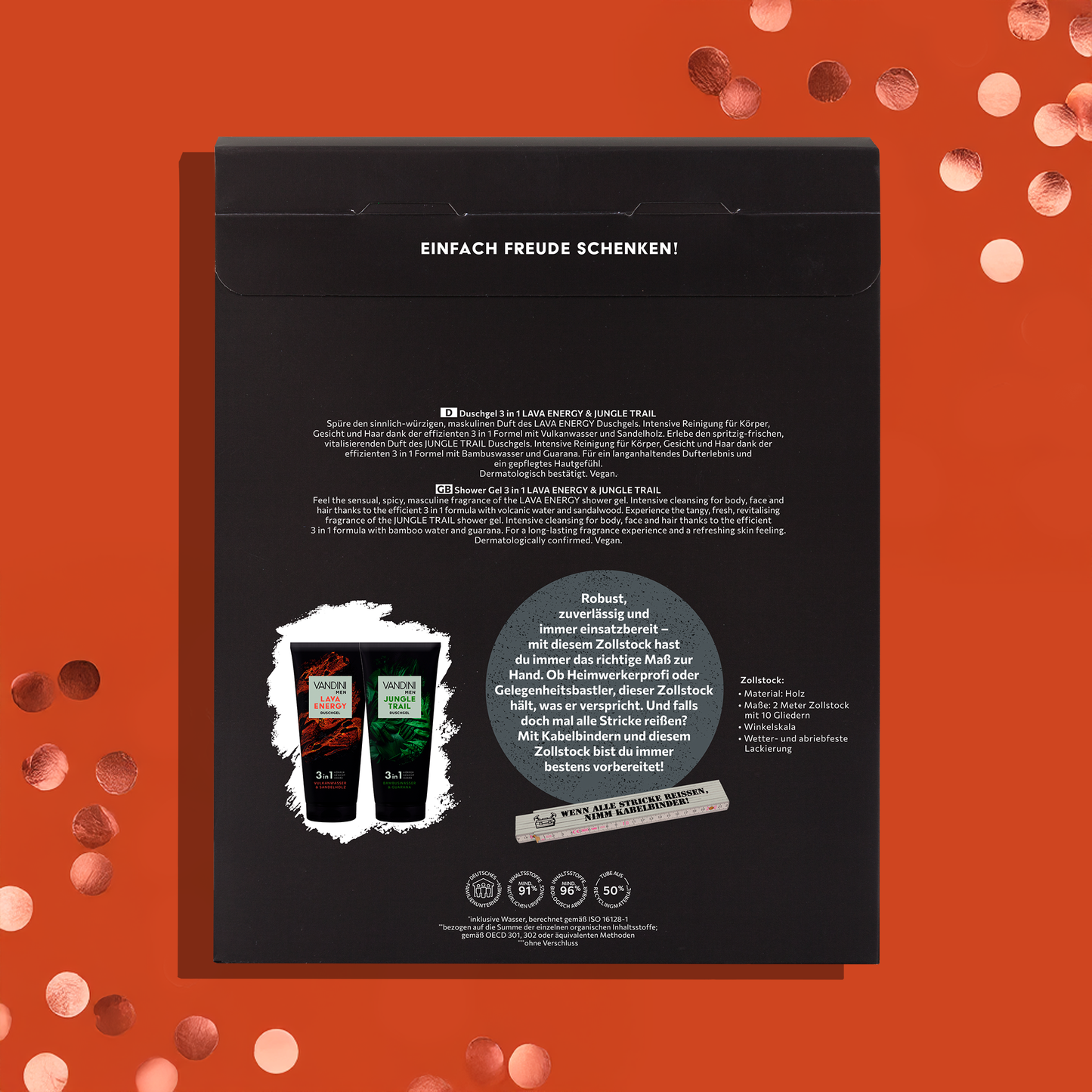 Geschenkset MEN Zollstock LAVA ENERGY + JUNGLE TRAIL