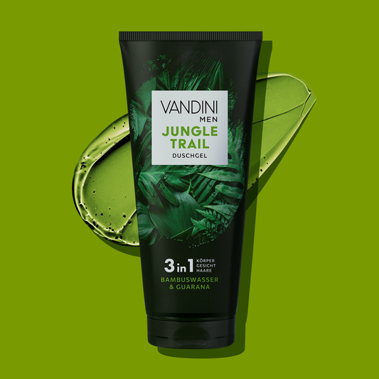 VANDINI 3in1 Duschgel für Männer mit langanhaltendem Duft, Feuchtigkeitspflege für Körper, Gesicht und Haare, vegan und mikroplastikfrei