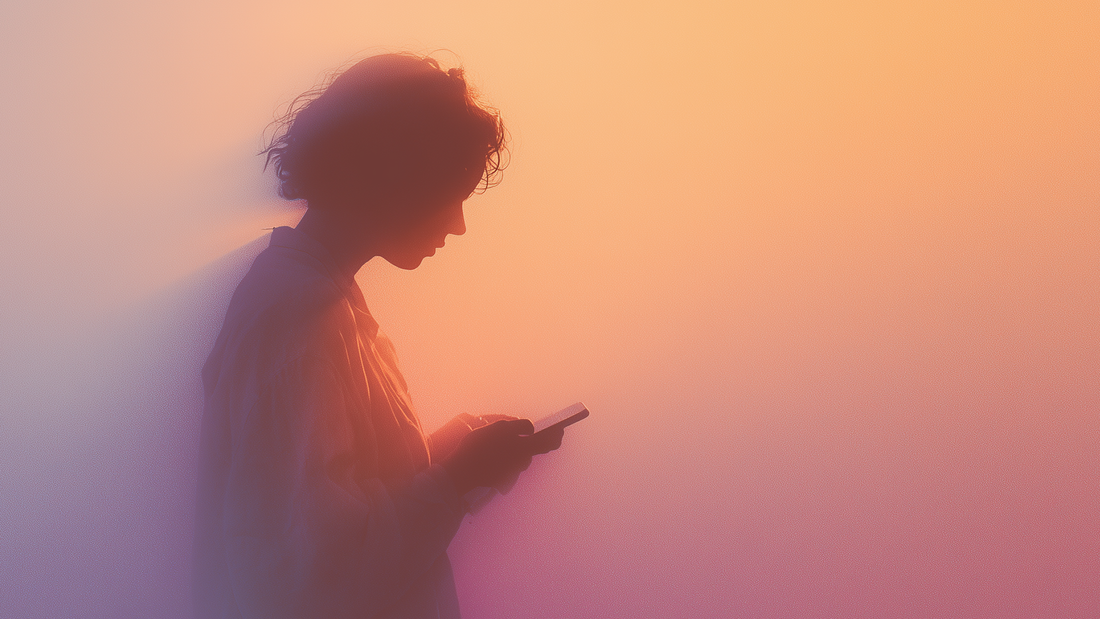 Frau schaut auf ihr Smartphone. Beitragsbild zu VANDINI Magazin Digital Detox und Social Media Pause