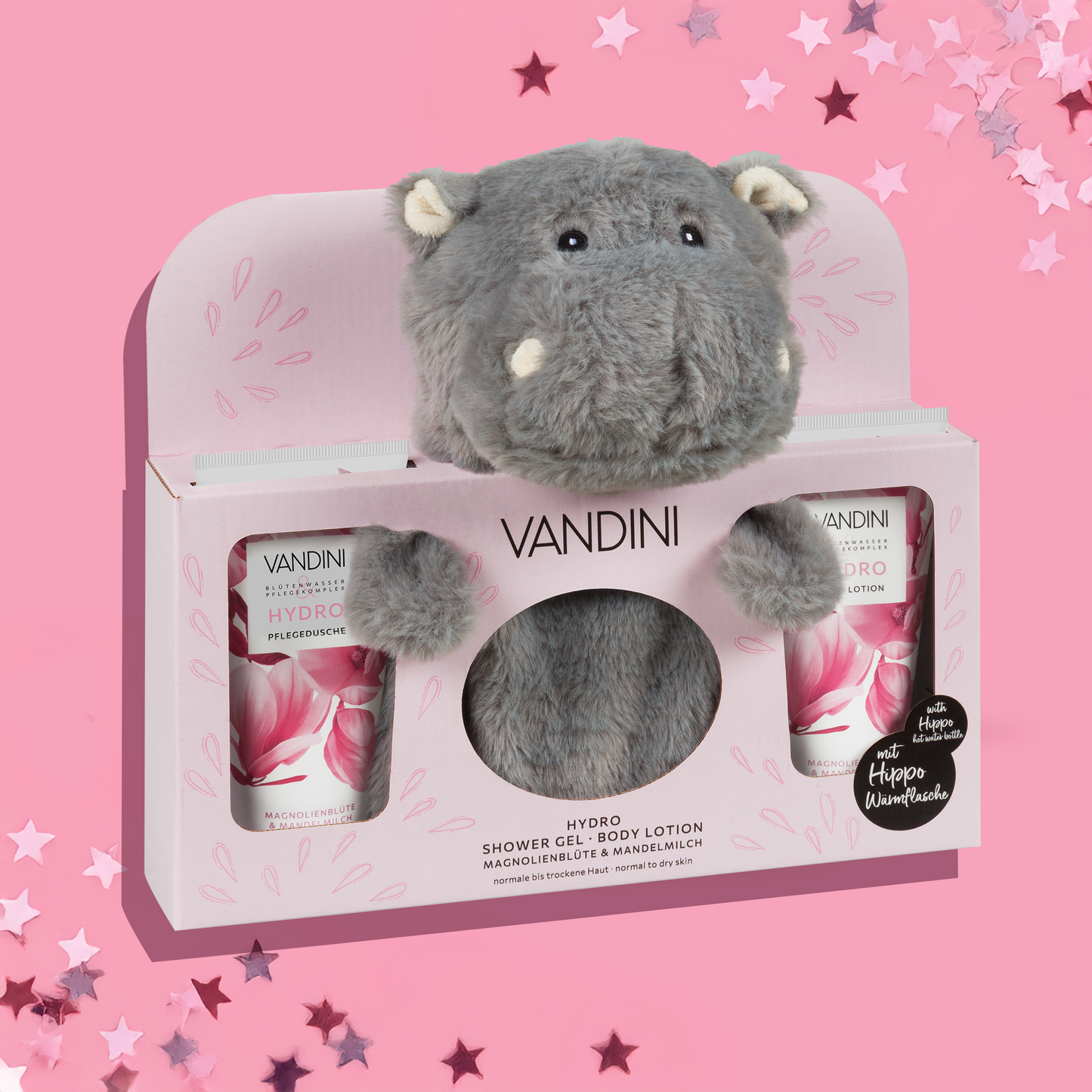 Geschenkset Motiv-Wärmflasche Hippo HYDRO