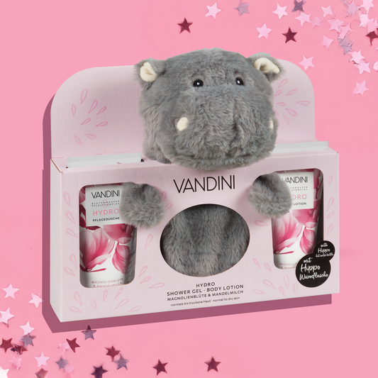Geschenkset Motiv-Wärmflasche Hippo HYDRO