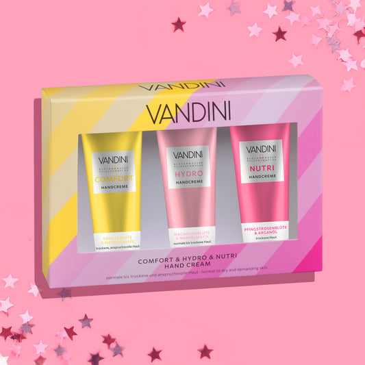 Geschenkset Handcreme Mini Trio HYDRO + NUTRI + COMFORT