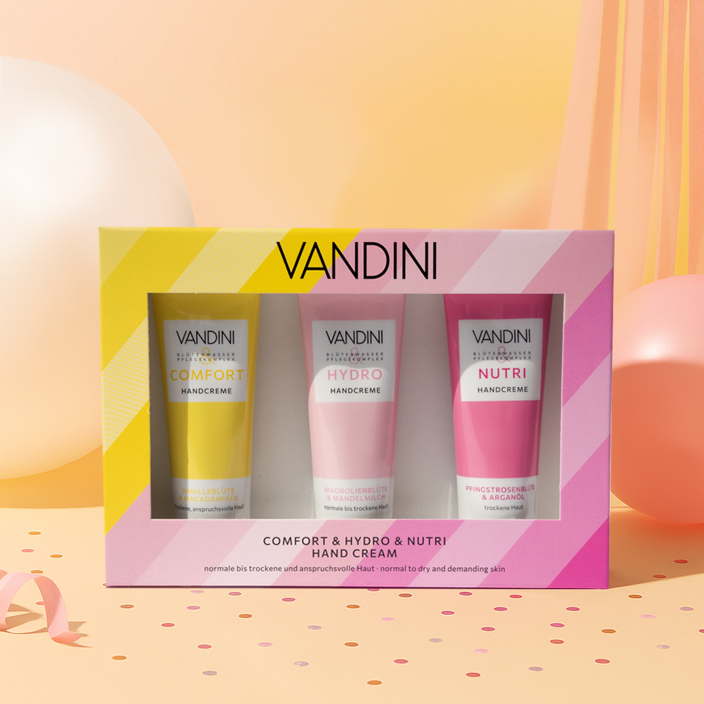 Geschenkset Handcreme Mini Trio HYDRO + NUTRI + COMFORT