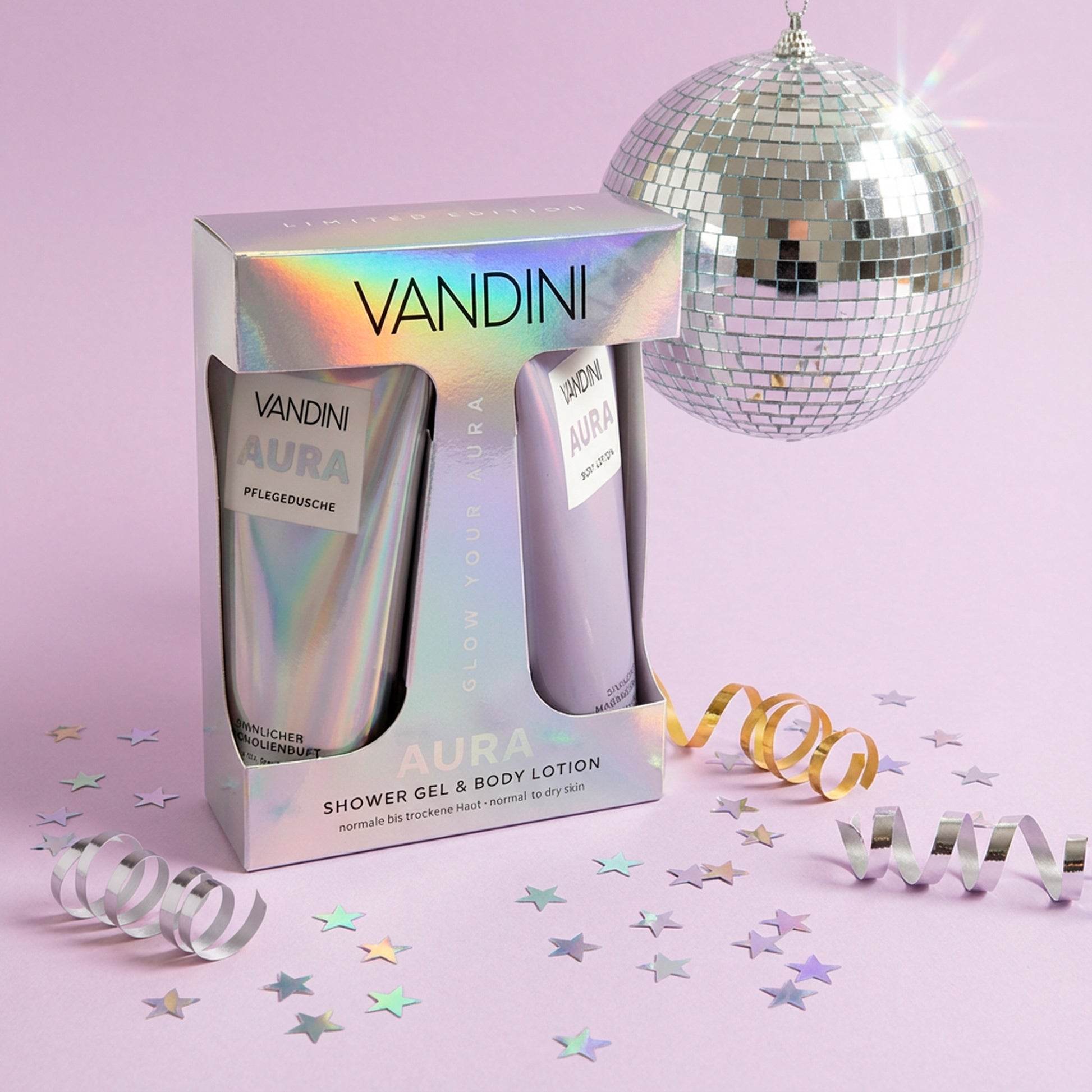 VANDINI AURA Geschenkset  Pflegedusche und Bodylotion 
