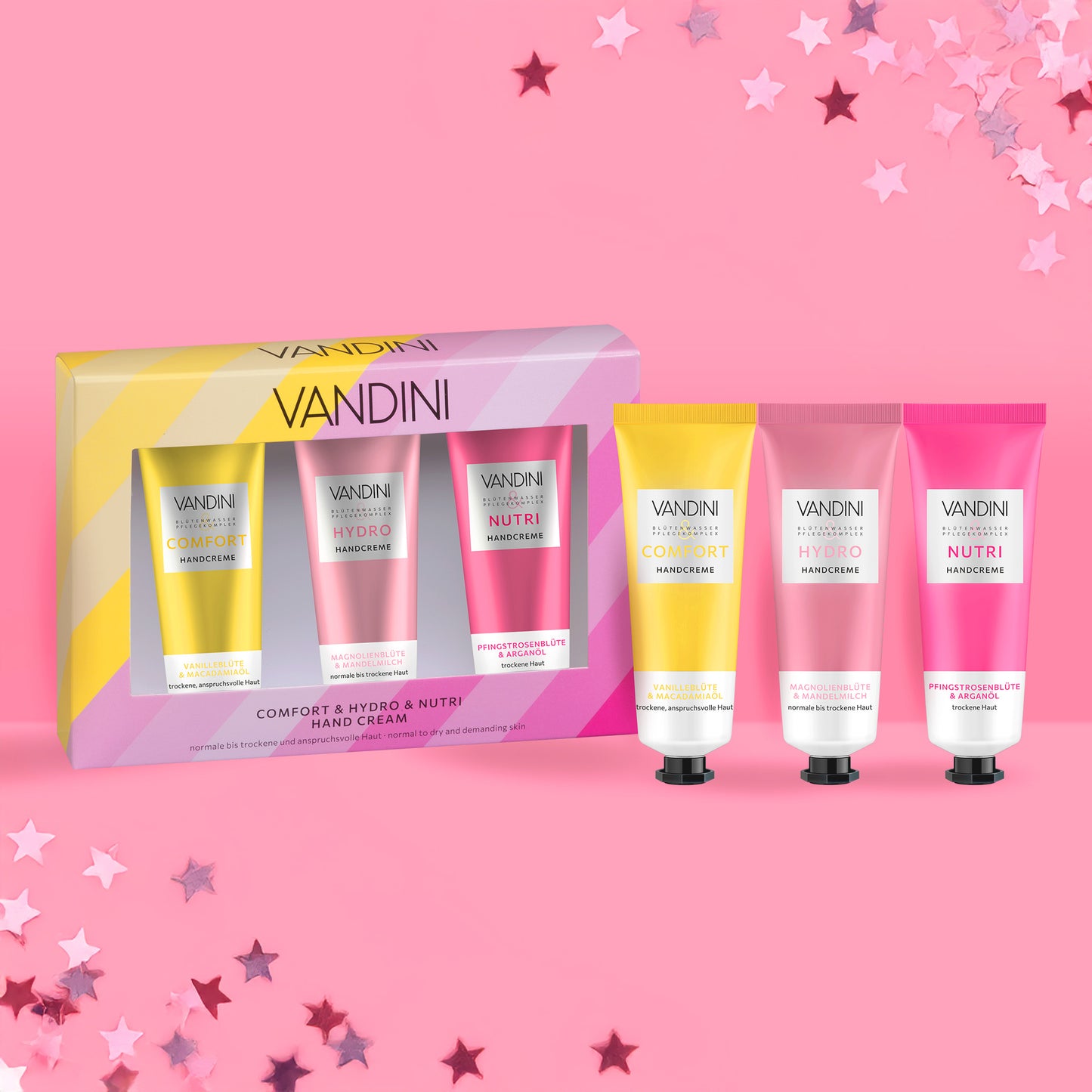 Geschenkset Handcreme Mini Trio HYDRO + NUTRI + COMFORT