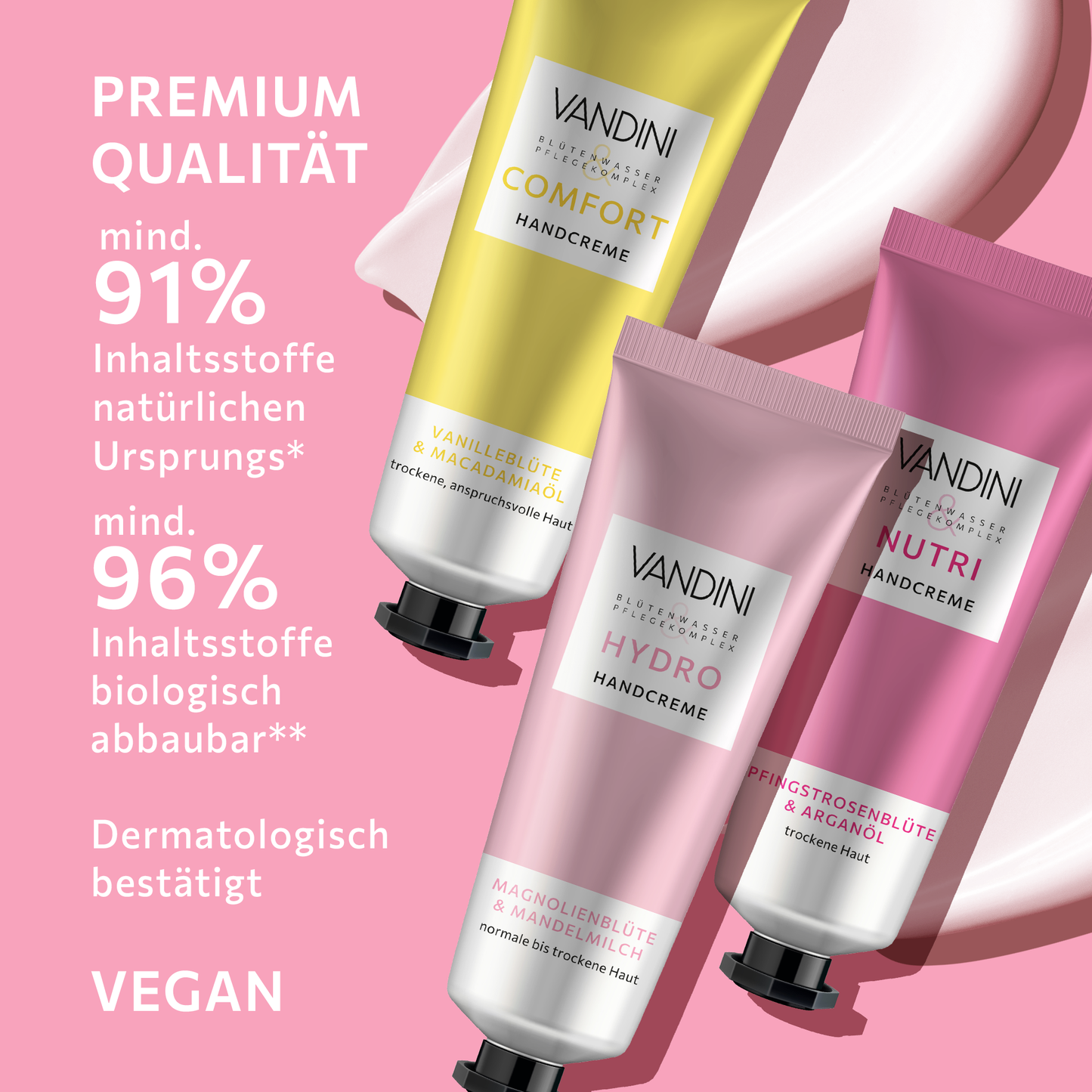 Geschenkset Handcreme Mini Trio HYDRO + NUTRI + COMFORT