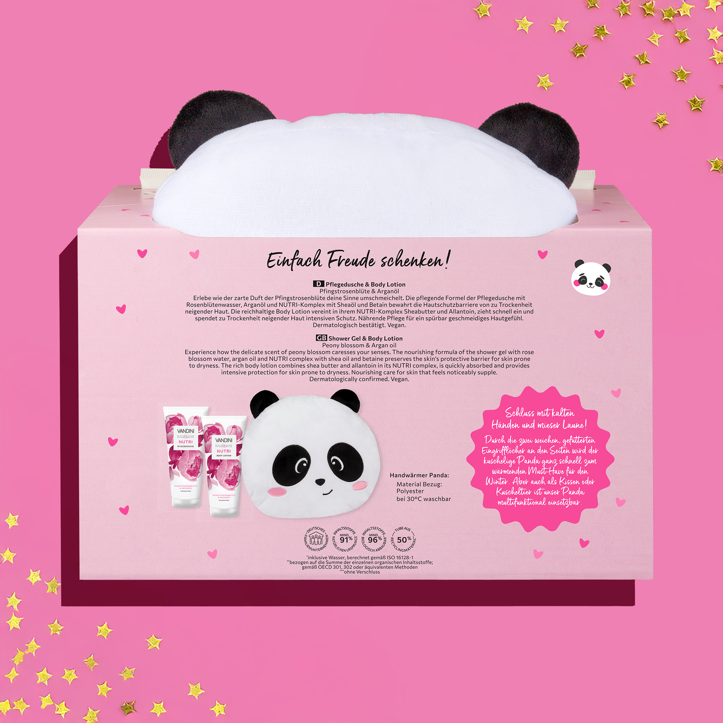 Geschenkset Handwärmer Panda NUTRI