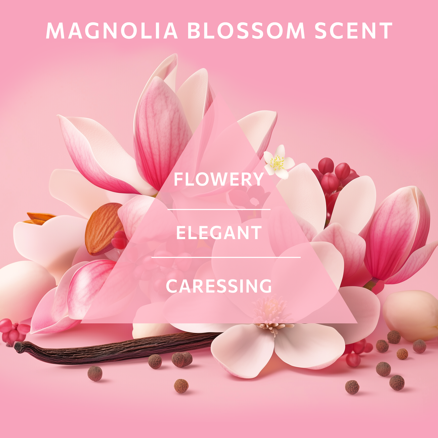 The fragrance world of VADNINI HYDRO with magnolia blossom is described as flowery, elegant and caressing