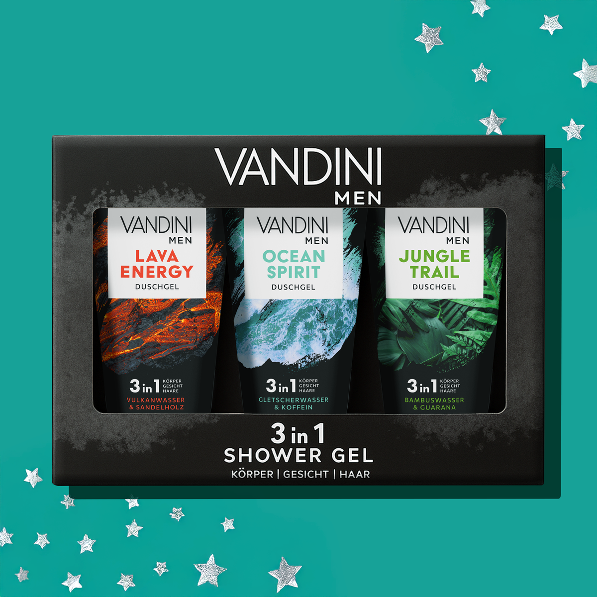 Geschenkset MEN Duschgel Trio – VANDINI