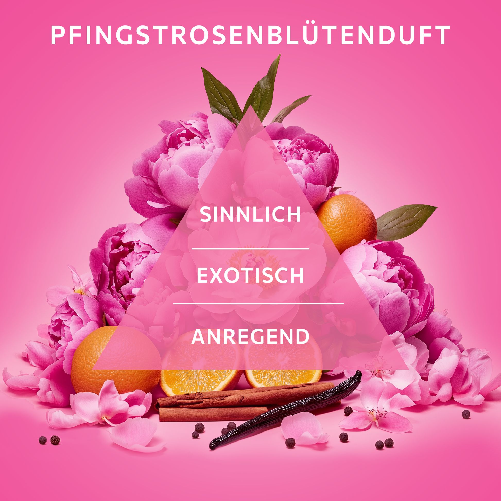 VANDINI Pfingsrosenblütenduft Pyramide sinnlich, exotisch, anregend 